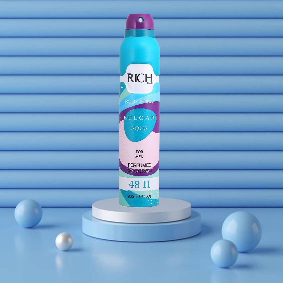 اسپری بدن مردانه بولگاری آکوا ریچ 200Ml